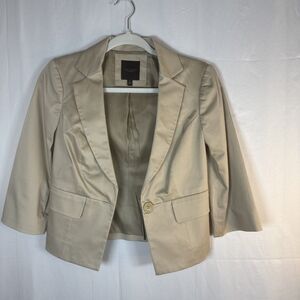 The Limited Khaki Suit Blazer Size XS Preowned 3/4 Sleeves